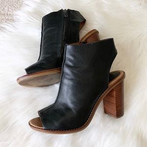 Madewell | Leather Peep Toe Slingback Bootie Size8